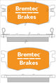 BREMTEC 4WD BRAKE PADS SET HYUNDAI i20 1.2, 1.4, 1.6 BT1877E