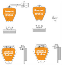 BREMTEC EURO-LINE BRAKE PADS SET AUDI A8 S6 4.2L 1995-98 BT1879ELC