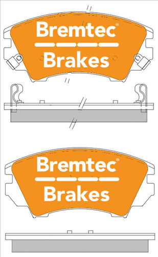 BREMTEC EVOLVE PERFORMANCE BRAKE PAD COMMODORE VF 6.0L POLICE PACK BT1886EV550