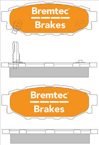 BREMTEC 4WD BRAKE PADS SET SUBARU OUTBACK 2.5L 2003- BT1889E