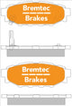 BREMTEC 4WD BRAKE PADS SET SUBARU OUTBACK 2.5L 2003- BT1889E