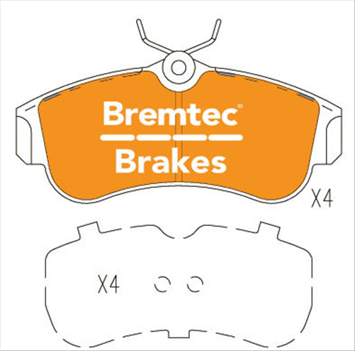 BREMTEC TRADE-LINE BRAKE PADS SET NISSAN PRIMERA P11 1.8L BT188TS