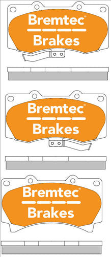 BREMTEC PRO-LINE BRAKE PADS SET HUMMER H3 3.5, 3.7 2005- BT1890PRO