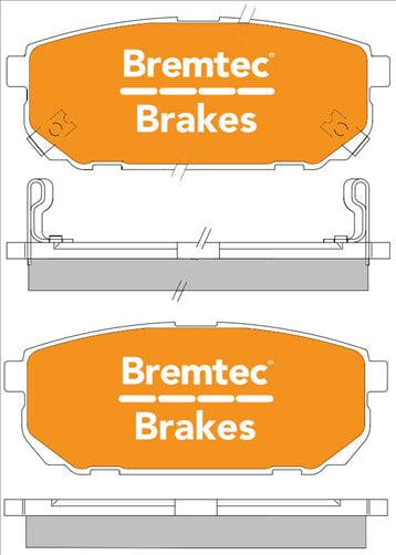 BREMTEC TRADELINE BRAKE PAD SET REAR KIA SORENTO 2.5D, 3.3V6 BT1900TS