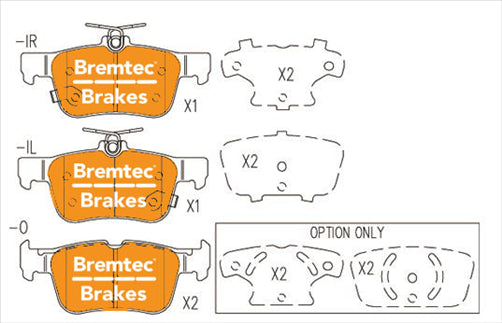 BREMTEC PRO-LINE BRAKE PADS SET FORD MONDEO V 2.0TDci 05/2015- BT19031PRO