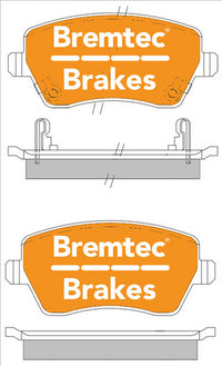 BREMTEC TRADE-LINE BRAKE PAD FRONT SET SWIFT MICRA KANGOO CLIO BT1904TS