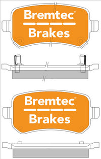 BREMTEC TRADELINE BRAKE PAD SET REAR CHRYSLER GRAND VOYAGER V RT BT1905TS