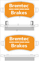 BREMTEC TRADELINE BRAKE PAD SET REAR CHRYSLER GRAND VOYAGER V RT BT1905TS