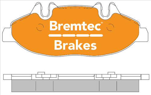 BREMTEC PRO-LINE BRAKE PADS SET VITO (W639) BOSCH 2.2L, 3.0L BT1919PRO