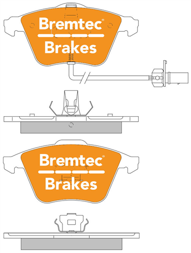 BREMTEC EURO-LINE BRAKE PADS SET AUDI A4 (8E)1.8, 2.0, 3.0 BT1923ELC