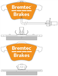 BREMTEC EURO-LINE BRAKE PADS SET AUDI A4 (8E)1.8, 2.0, 3.0 BT1923ELC