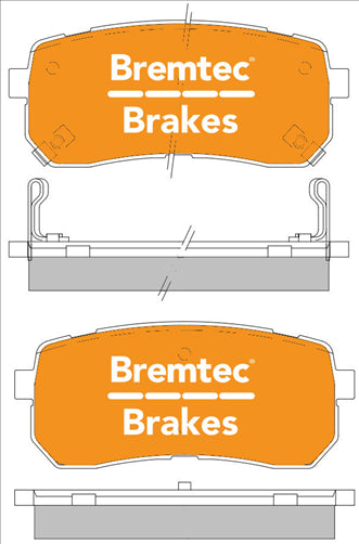 BREMTEC PRO LINE HD CERAMIC+ ZERO DUST HYUNDAI ILOAD 2.4, 2.5 TQ BT1924PRO