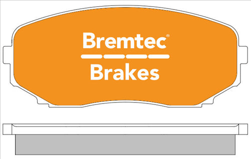 BREMTEC ENDURE BRAKE PAD FRONT SET MAZDA CX7 CX9 MPV PAJERO SPORT BT1929E