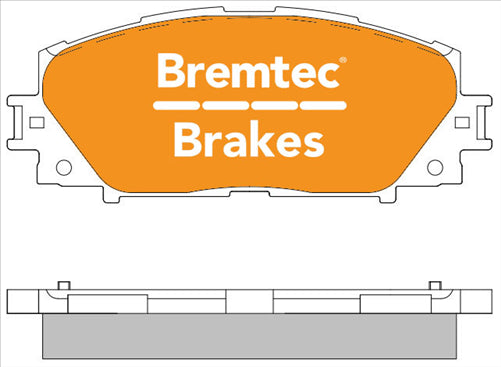 BREMTEC TRADE-LINE BRAKE PADS SET TOYOTA YARIS 1.3, 1.5 NO ABS BT1930TS
