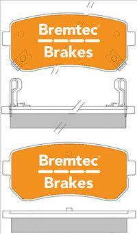 BREMTEC 4WD BRAKE PADS SET HYUNDAI iX35 (LM) 2.0 CRDi AWD BT1932E