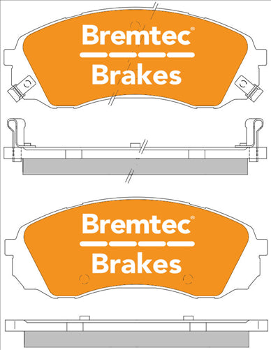 BREMTEC PRO-LINE HD CERAMIC+ ZERO DUST HYUNDAI I LOAD 2.4 2008 FRONT BT1935PRO