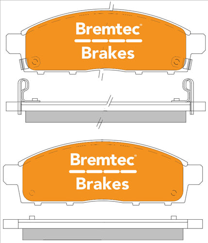 BREMTEC TRADE-LINE BRAKE PAD FRONT SET TRITON CHALLENGER FIAT FULLBAC BT1944TS