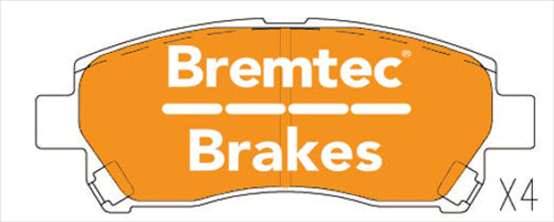 BREMTEC TRADELINE BRAKE PAD SET FRONT SUZUKI APV 1.6 2006- BT1946TS