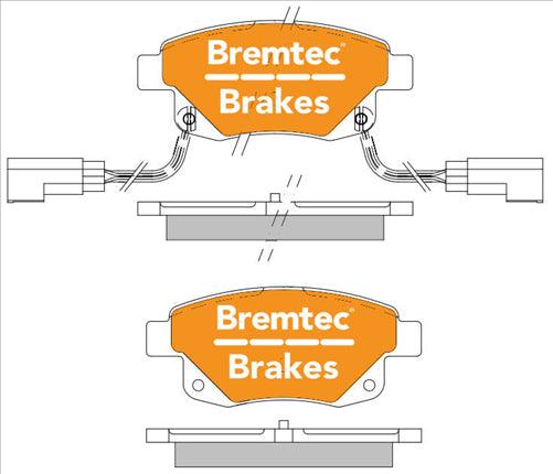 BREMTEC TRADE-LINE BRAKE PADS SET FORD TRANSIT VM (BOSCH) 2.4 BT1950TS