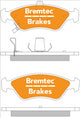 BREMTEC TRADE-LINE BRAKE PADS SET KIA CREDOS 2.0 1998-01 BT1953TS