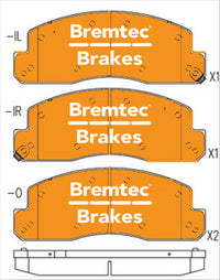 BREMTEC 4WD BRAKE PADS SET TOYOTA COASTER HZB40,HZD50 BT1955E