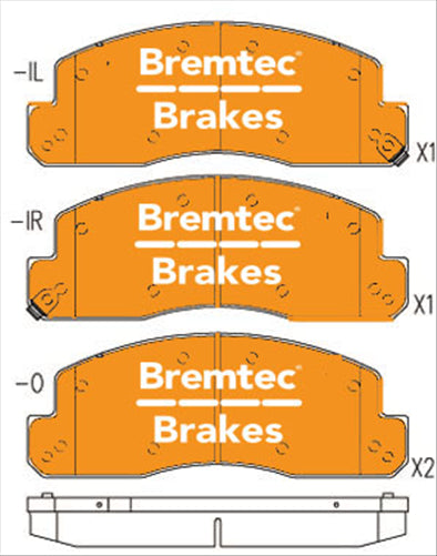 BREMTEC PRO-LINE HD CERAMIC+ ZERO DUST TOYOTA COASTER HZB40,HZD50 BT1955PRO