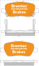 BREMTEC PRO-LINE REAR BRAKE PADS SET HONDA ODYSSEY 2.4 2006- BT1958PRO
