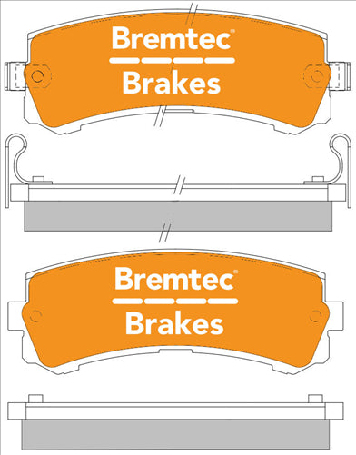 BREMTEC TRADE-LINE BRAKE PADS SET NISSAN PATROL Y61 4.8L 2001-06 BT1959TS