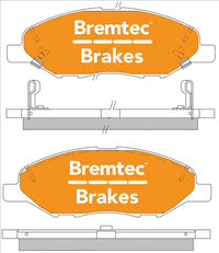 BREMTEC PRO-LINE BRAKE PADS SET NISSAN TIIDA 2005- BT1960PRO