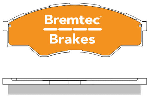 BREMTEC TRADE-LINE BRAKE PAD FRONT SET TOYOTA HILUX GGN KUN TGN BT1969TS