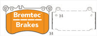 BREMTEC EURO-LINE BRAKE PADS SET BT19710ELC