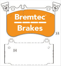 BREMTEC EVOLVE PERFORMANCE CERAMIC+ MERCEDES (W176) A45 AMG 2013- BT19712EV550