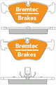 BREMTEC EURO-LINE BRAKE PADS SET BMW X3 (E83) 2004- BT1976ELC