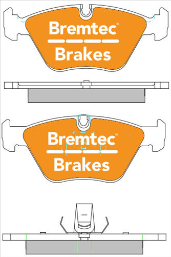 BREMTEC TRADELINE BRAKE PAD SET FRONT BMW X3 (E83) 2004- BT1976TS