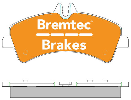 BREMTEC PRO-LINE BRAKE PADS SET MERCEDES SPRINTER (906) 511 DI BT1980PRO