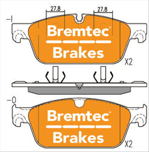 BREMTEC EURO-LINE BRAKE PADS SET MERCEDES AMG BT19811ELC