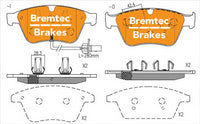 BREMTEC EURO-LINE HD BRAKE PADS SET BENTLEY CONTINENTAL COUPE 6.0L BT19812AELH