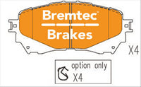 BREMTEC TRADE-LINE BRAKE PADS SET MAZDA 6 (GJ, GH) 2.5L 2012- BT19820TS