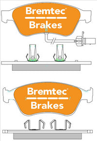 BREMTEC EURO-LINE BRAKE PADS SET AUDI A8 (4E_) 3.2, 4.2 2005- BT1986ELC
