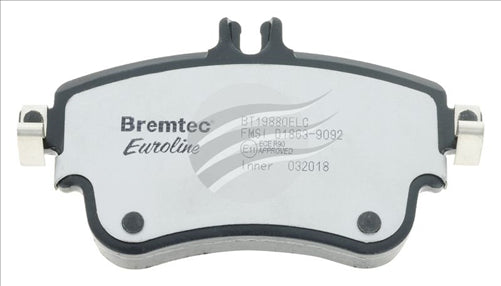 BREMTEC EURO-LINE BRAKE PADS SET MERCEDES (W246) B200 (TRW) BT19880ELC