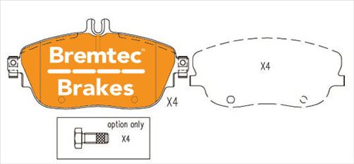 BREMTEC HYBRID-CARBON HIGH PERFORMANCE MERCEDES (W246) B200 (TRW) BT19890EV550