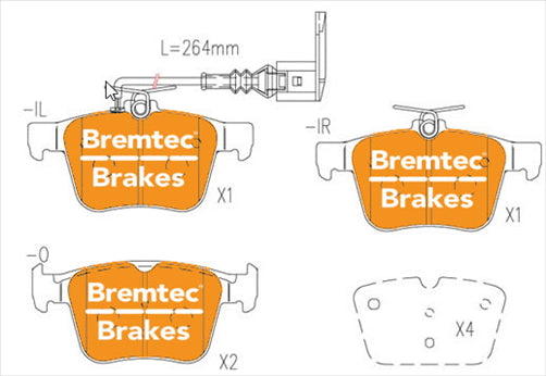 BREMTEC EVOLVE PERFORMANCE CERAMIC+ AUDI RS3 TT RS QUATTRO BT19923EV550