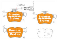 BREMTEC EVOLVE PERFORMANCE CERAMIC+ AUDI RS3 TT RS QUATTRO BT19923EV550