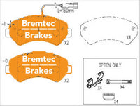 BREMTEC PRO-LINE BRAKE PADS SET DUCATO (250) 120, 160 MULTIJET BT1992PRO