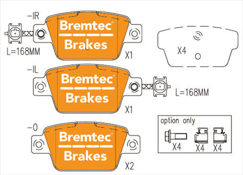 BREMTEC EURO-LINE BRAKE PADS SET FIAT RITMO III (198) 1.4T BT19930ELC