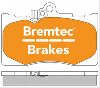 BREMTEC EUROLINE HD CERAMIC+ ZERO DUST LEXUS IS350 SPORTS 2011- BT1994ELH