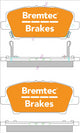 BREMTEC PRO-LINE BRAKE PADS SET HONDA CIVIC 1.8, 2.0 TYPE R BT2001PRO