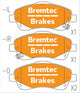 BREMTEC TRADELINE BRAKE PAD SET FRONT TOYOTA COROLLA ZZE152 1.8L BT2007TS