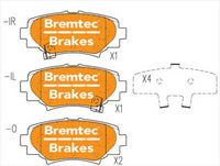 BREMTEC TRADE-LINE BRAKE PAD REAR SET MAZDA 3. BM & SP25. ASTINA BT20080TS