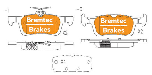 BREMTEC EURO-LINE BRAKE PADS SET PEUGEOT 308 II 03/2013- BT20100ELC